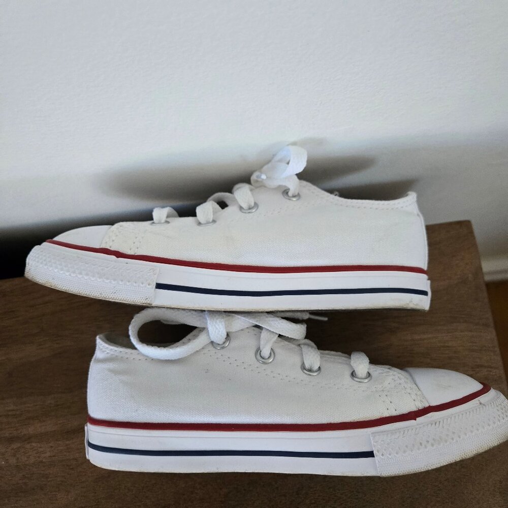 Girls White Converse Shoes | Size 10 | Excellent Condition